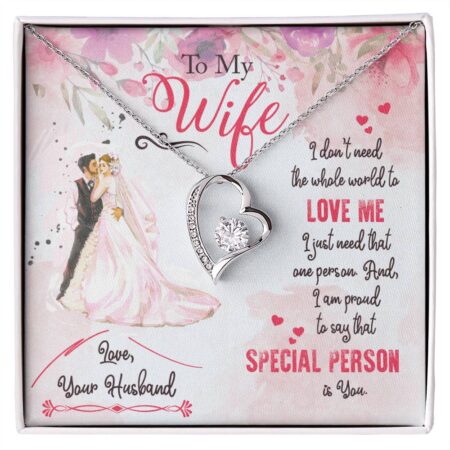 To my wife love necklace