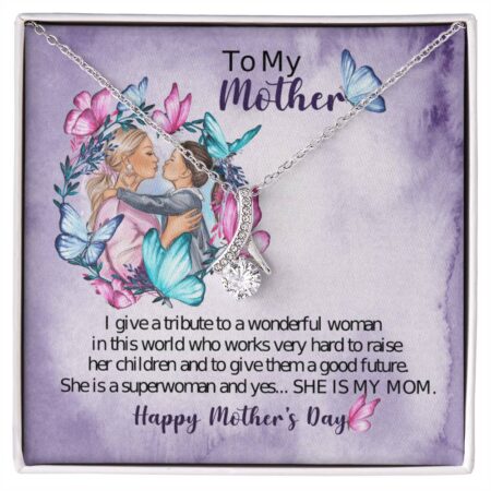 To my mother zirconia pendent